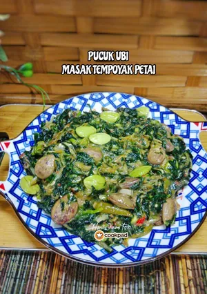 Pucuk ubi masak tempoyak petai